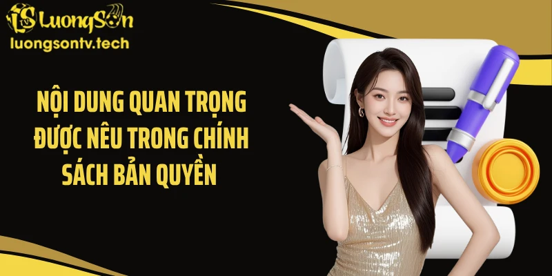Nội dung quan trọng được nêu trong chính sách bản quyền